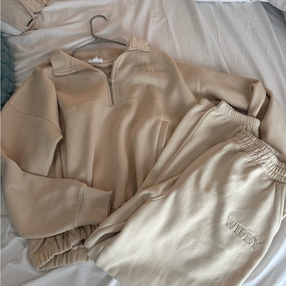 Six Stories Half-Zip and Jogger Set